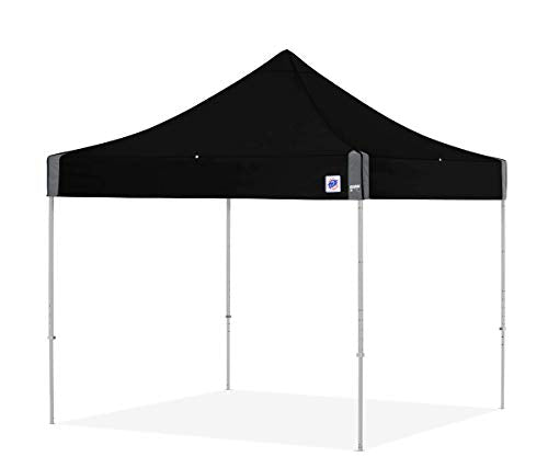 E-Z UP Instant Shelter Eclipse Canopy, 10' x 10', Gray Steel Frame and Professional Grade Black Top