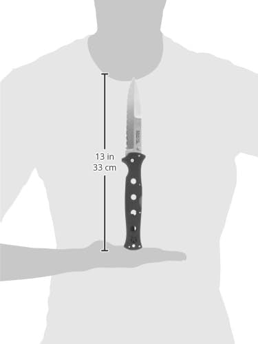 COLD STEEL 6" Counter Point XL AUS10A Serrated Edge Blade 7.125" Griv-Ex Handle Tactical Narrow Blade Folding Knife w/Tri-Ad Lock