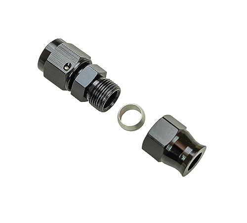 Black Moroso Compression Fitting Adapter, #6 Female to 3/8" Tube