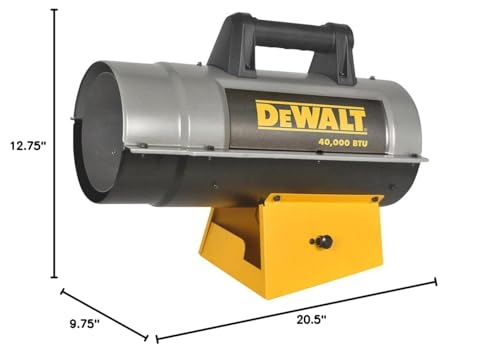 40K BTU DeWalt DXH40FA FALP Heater, Black & Yellow