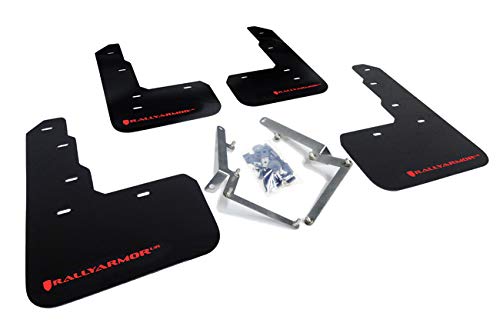 Rally Armor Black Mud Flap for 17-18 Honda Civic Type R w/Red Logo UR