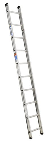 D1510-1 Werner 300-Pound Duty Rating Aluminum Flat D-Rung Extension Ladder, 10-Foot