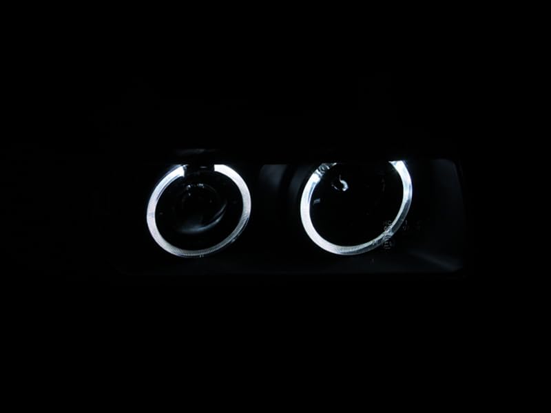 Projector Headlight Set ANZO USA w/LED Halo-Black 121325