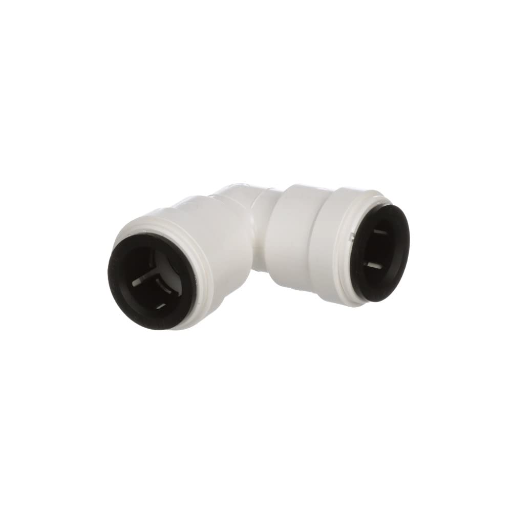 AquaLock Watts 3517-10 Plastic Series, 1/2" CTS x 1/2" CTS Off-White Lead-Free Polysulfone Union Elbow Fitting, O-Ring, Quick Push-to-Connect Design, Tool-Free Installation