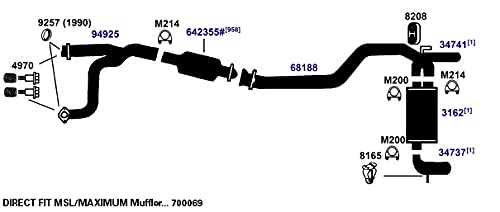 Exhaust Muffler AP Exhaust Products 3162