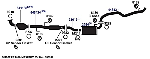 Exhaust Muffler AP Exhaust Products 700394