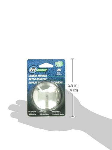 K Source 3" Round Spot Mirror Fit System, Convex Glass for Extended Rear View, Stick-On Universal Mirror for Car & Truck
