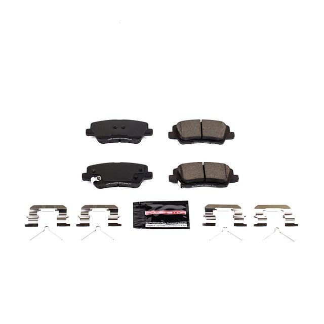 Power Stop Z23-1839 Z23 Evolution Sport Carbon Fiber Infused Ceramic Brake Pads with Hardware For Cadillac ATS 2016-2019, Cadillac CTS 2019 [Model Specific]