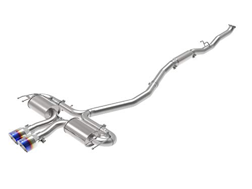 Takeda aFe Power 49-36624-L 3 IN 304 Stainless Steel Cat-Back Exhaust System w/Blue Flame Tips