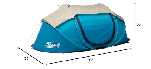 Coleman Instant Pop-Up Tent Sets Up in 10 Seconds, Portable & Lightweight 2/4 Person Weatherproof Camping Tent with Adjustable Rainfly