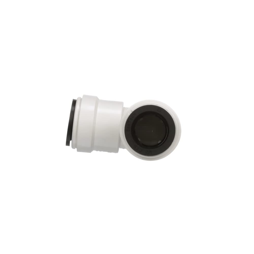 AquaLock Watts 3517-10 Plastic Series, 1/2" CTS x 1/2" CTS Off-White Lead-Free Polysulfone Union Elbow Fitting, O-Ring, Quick Push-to-Connect Design, Tool-Free Installation