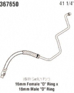 Power Steering Gates 367650 Hose Assembly Pressure Line