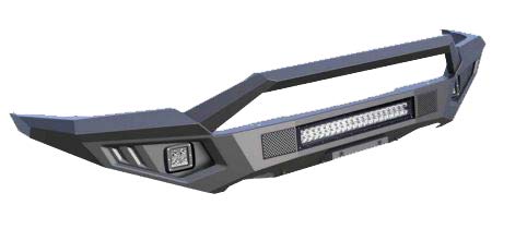 Armour II Heavy Duty Black Horse Front Bumper Matte Black Compatible with 2015-2017 Ford F-150-AFB-F117