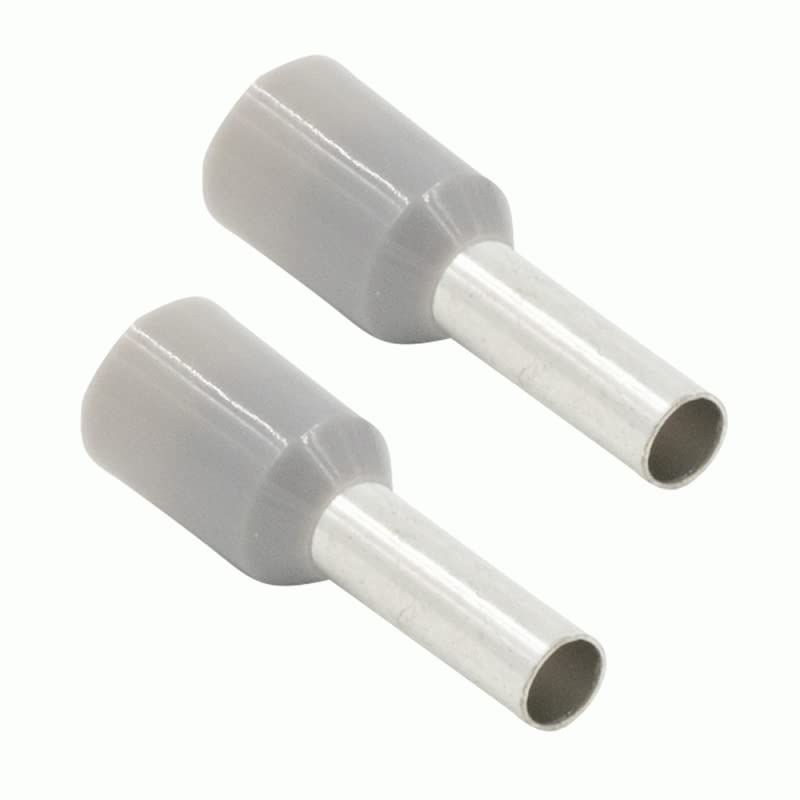 14 Ga Install Bay Gray Ferrules - Package of 100