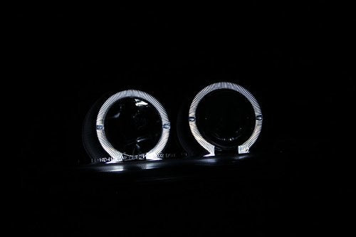 Projector Halo Headlight AnzoUSA 121320 Black for Honda Civic - (Sold in Pairs)