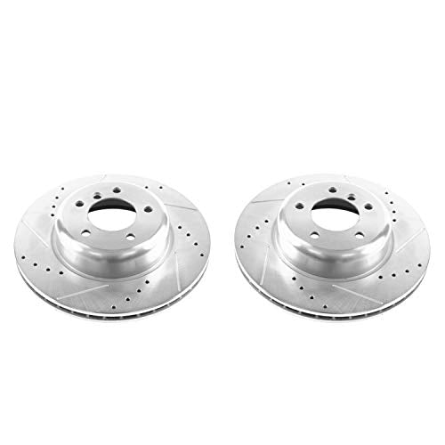 Power Stop EBR1224XPR Evolution Front Drilled and Slotted Rotor Pair For BMW Z4 2009-2016 [Model Specific]