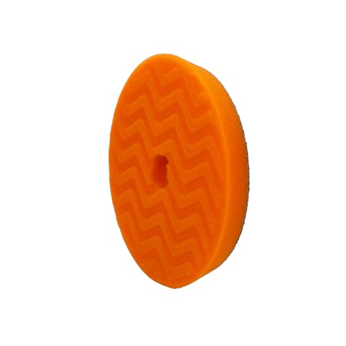Maxshine 6" AIO Universal One-Step Orange Polishing Foam Pad – Hook & Loop Backing – All-in-One Pad for Single-Step Paint Correction – Compatible with DA & Rotary Polishers