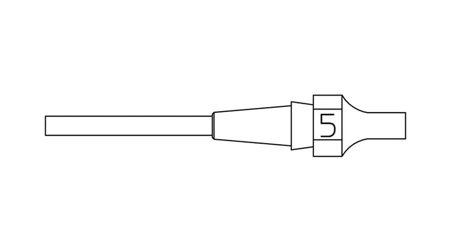 Weller T0051325499 5 XDS DESOLDERING TIP 1.8X3.3 L 10.5MM, Black