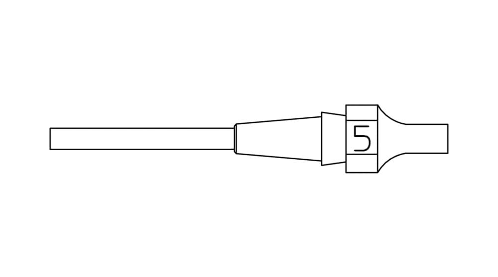 Weller T0051325499 5 XDS DESOLDERING TIP 1.8X3.3 L 10.5MM, Black
