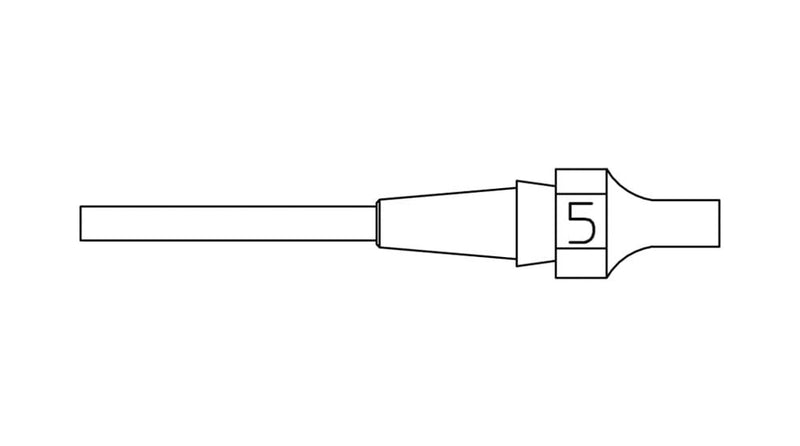 Weller T0051325499 5 XDS DESOLDERING TIP 1.8X3.3 L 10.5MM, Black