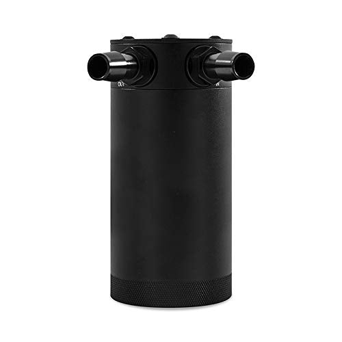 Mishimoto XL Baffled Oil Catch Can, MMBCC-CBTWO-XLBK 2-Port