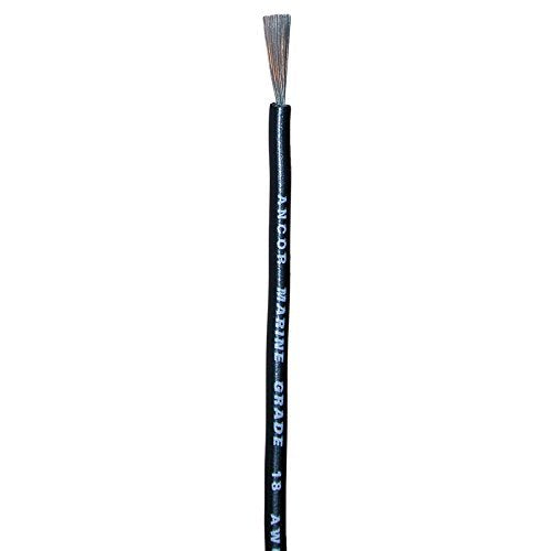 180003 Ancor Tinned Copper Wire, 18 AWG (0.8mm2), Black-35ft