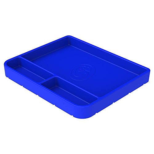 Flexible S&B Non-Slip Silicone Tool Tray | Tool Mat | Tool Organizer | Tool Holder (Medium, Blue, 80-1002M)