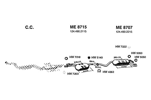 Center Ansa ME8715 - Exhaust Muffler