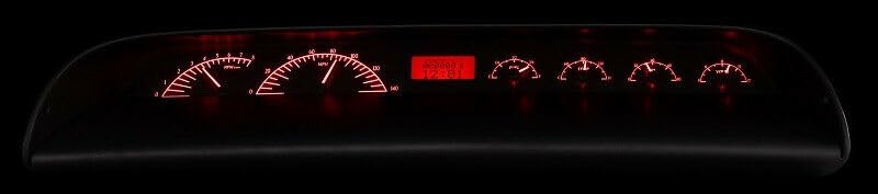 Dakota Digital 63 64 Chevy Impala El Camino VHX-63C-IMP-K-R Analog Dash Gauges Black Alloy Red