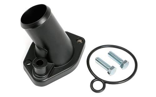 BLACK POWDER COATED TRANS-DAPT PERFORMANCE SB FORD WATER NECK (8582)