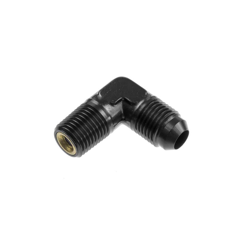 AN MALE TO 04 NPT WITH NITROUS SCREEN 90 DEG - BLACK