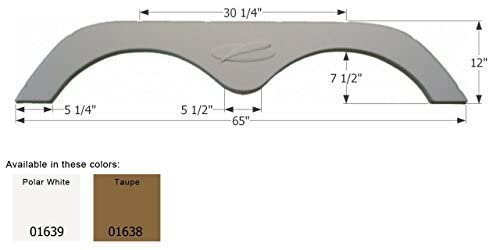 Tandem Axle Fender Skirt ICON 01639 FS775 for R-Vision - Polar White