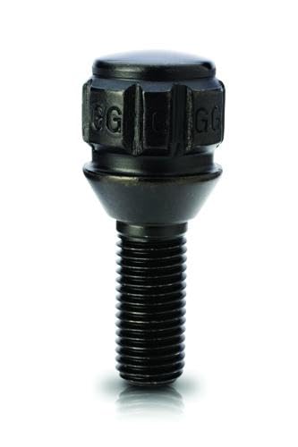 Cone Seat Gorilla Automotive 47179NBC(Black) Bolt Locks (12mm x 1.50 Thread Size)