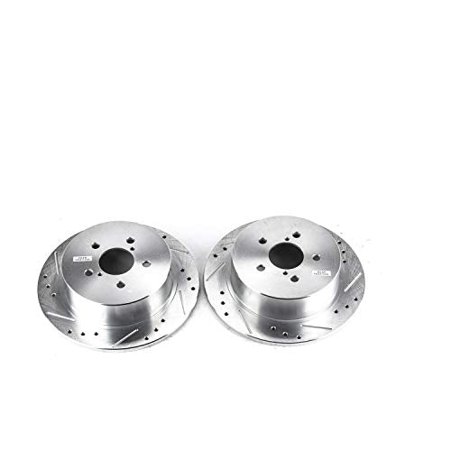 Power Stop Rear JBR1367XPR Drilled & Slotted Rotor Pair For Subaru Legacy 2005-2009, Subaru Outback 2005-2009 [Model Specific]