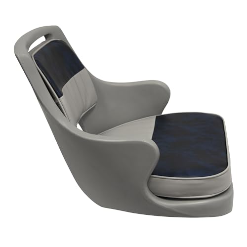 8WD015-3-660 Wise Standard Compact Pilot Chair with Cushions and Mounting Plate, Grey/Navy