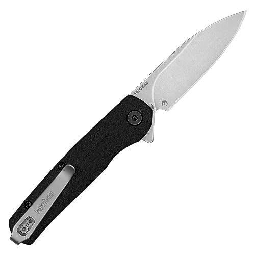 Kershaw Pocket Knife Korra, Black Design, 2.75 Inch Stainless Steel Drop Point Blade, EDC with Assisted Opening, Reversible Pocketclip, Everyday Carry Pocket Knife for Men and Women