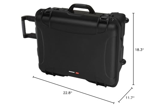 Wheeled NANUK Series 950 Lightweight NK-7 Resin Waterproof Protective Rolling Case, Black