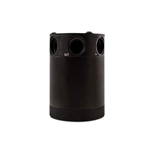 Compact Baffled Oil Catch Can Mishimoto MMBCC-CBTHR-BK, 3-Port, Black