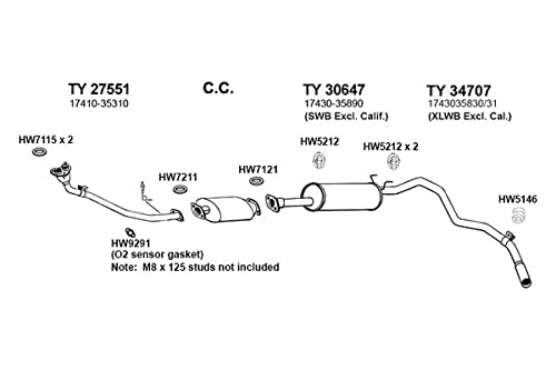 Exhaust Ansa Muffler TY34707