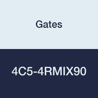 4C5-4RMIX90 Gates Field Attachable for C5C, C5D and C5M Hose, Male SAE 45 Flare Inverted Swivel, 90 Bent Tube, Steel, 3/16" ID