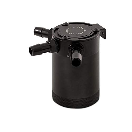 Compact Baffled Oil Catch Can Mishimoto MMBCC-CBTHR-BK, 3-Port, Black