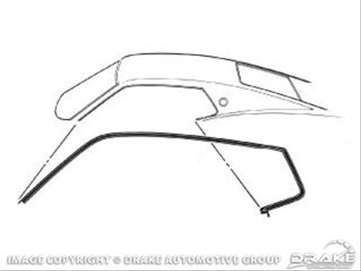 C9ZZ-6351222-3C Scott Drake Roof Rail Weatherstrip Fastback