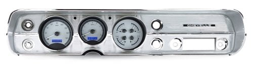 Dakota Digital VHX-64C-CVL-C-B Analog Dash Gauge System Compatible with 1964-65 Chevy Chevelle El Camino Carbon Fiber Blue Backlighting