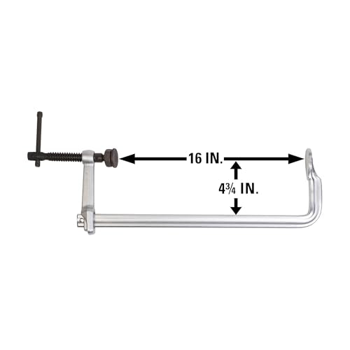 Heavy-Duty Wilton F-Clamp, 16" Opening, 4-3/4" Throat, 2660 Lbs. Clamping Force (GSM40)
