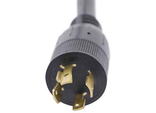 Furrion Pigtail RV Adapter - 50 Amp Connector to 30 Amp 4-Prong Plug (Black) with PullSmart Technology - FP52GEN4-SB