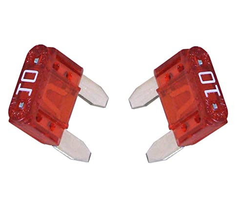 Camco 65145 10 AMP Red Mini-Blade Fuse - Pack of 2