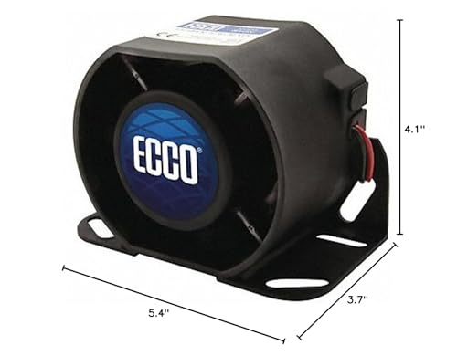 Black Back Up Alarm,4-13/64" H