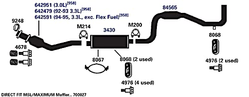 Exhaust Muffler AP Exhaust Products 3430