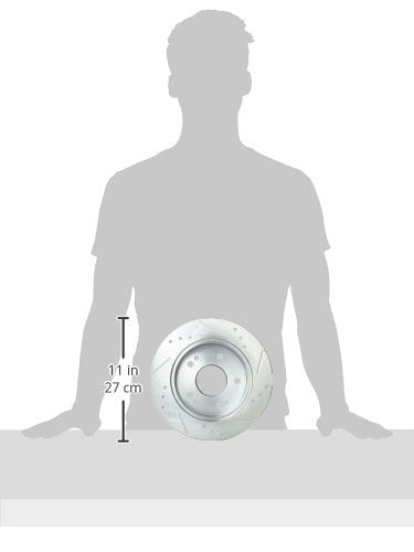 Power Stop Rear JBR798XPR Drilled & Slotted Rotor Pair For Acura CSX 2006-2011, Acura ILX 2013-2015, Honda Civic 2006-2015, Honda Prelude 1997-2001 [Model Specific]