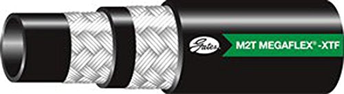 4M2T-XTFXREEL Gates Synthetic Rubber MegaFlex 2-Wire Braid Hose, SAE 100R16, XtraTuff Cover, 350' Length, 0.25" ID, 6000 Working PSI, 40°F to +212°F Temperature Range